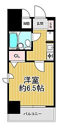 エスリード天王寺 1Kの間取図画像