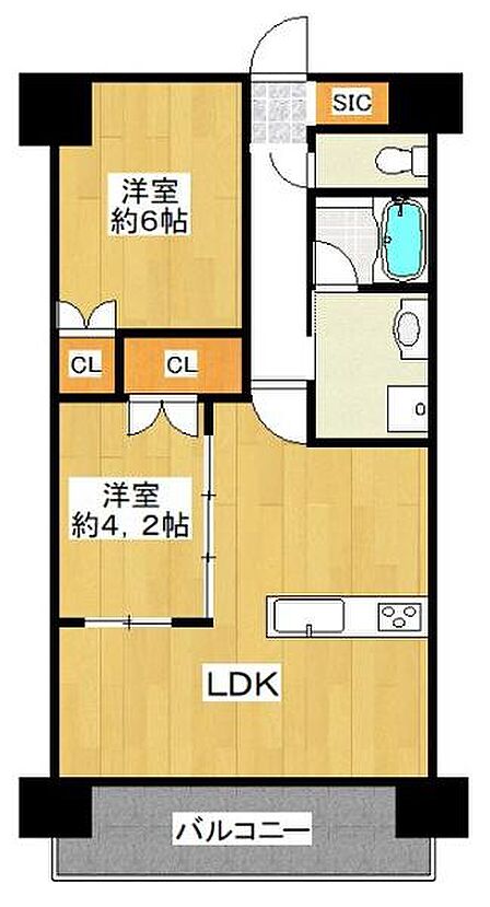 2LDK 間取り