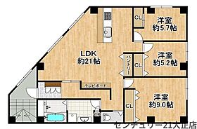 大阪府大阪市大正区鶴町１丁目（賃貸マンション3LDK・2階・402.00㎡） その2