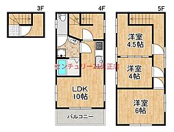 福井ビル 3LDKの間取図画像