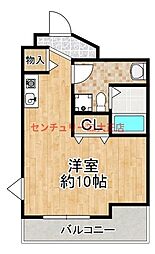 大正祐伸ビル ワンルームの間取図画像