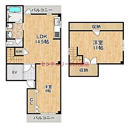 ポートワン 2LDKの間取図画像