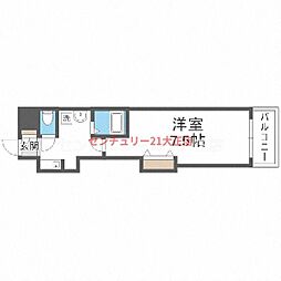 S-FORT弁天町 ワンルームの間取図画像