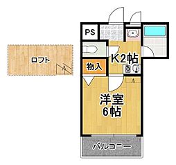 ラ・プティ・メゾン大正 1Kの間取図画像