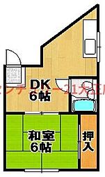 パールハイツ 1DKの間取図画像