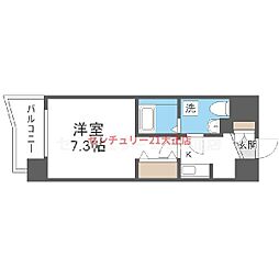 ウィルドゥ市岡 1Kの間取図画像