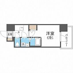 エスリード弁天町グランツ 1Kの間取図画像