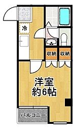 コーポエスワイ 1Kの間取図画像