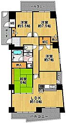 ベイシティ大阪センタープラザ 3LDKの間取図画像