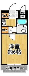 リッチハイツ・パークサイド 1Kの間取図画像