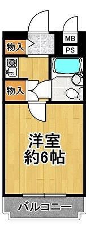 使いやすい間取りの1K!