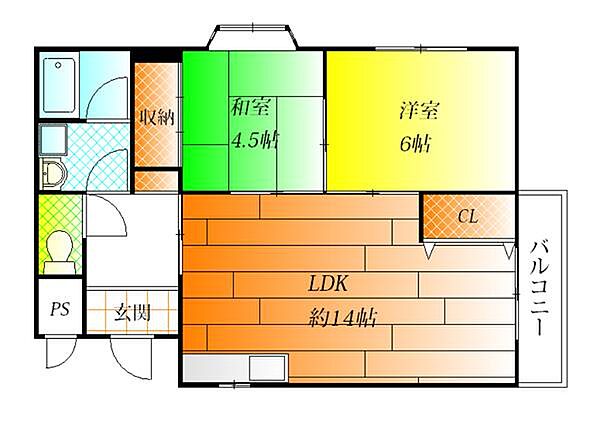 エクセルハイツ ｜大阪府羽曳野市伊賀４丁目(賃貸マンション2LDK・3階・55.08㎡)の写真 その2