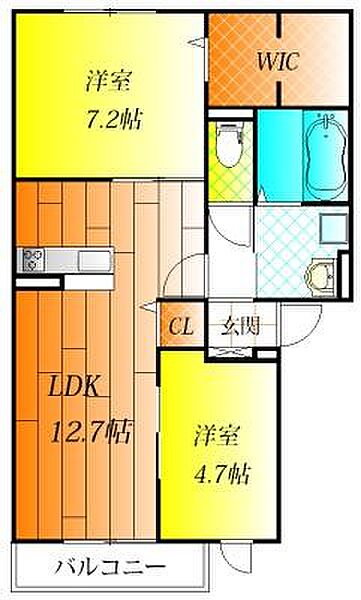 大阪府柏原市古町３丁目(賃貸アパート2LDK・2階・58.37㎡)の写真 その2