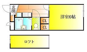 大阪府羽曳野市翠鳥園1-20（賃貸アパート1K・2階・19.87㎡） その2