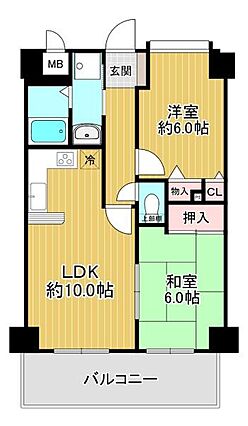 間取り：2LD...