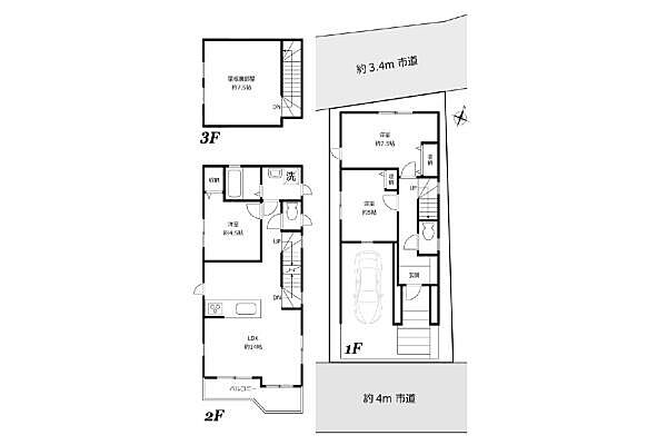 間取り 入間市下藤沢　令和4年築　築浅中古戸建