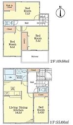 物件画像 1号棟大和市新築戸建 南東角地 2台駐車可 WIC