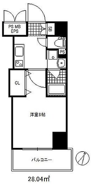 アルファレガロ神戸元町 ｜兵庫県神戸市中央区元町通６丁目(賃貸マンション1K・8階・28.04㎡)の写真 その2