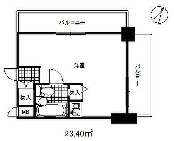 ライオンズマンション神戸花隈 ｜兵庫県神戸市中央区花隈町(賃貸マンション1R・5階・23.40㎡)の写真 その2