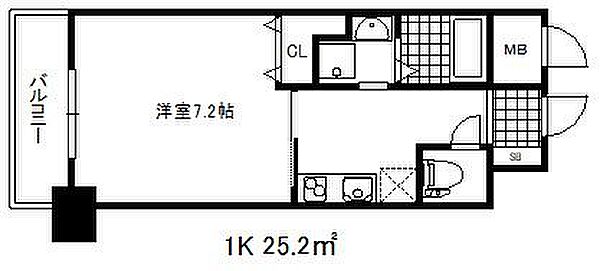 レジデンス神戸グルーブハーバーウエスト ｜兵庫県神戸市兵庫区兵庫町２丁目(賃貸マンション1K・5階・25.20㎡)の写真 その2