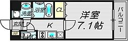 ベストレジデンス関大前3 1Kの間取図画像