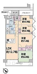 ジェム草加ガーデニア 4LDKの間取図画像