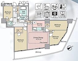 マークスタワー 4LDKの間取図画像