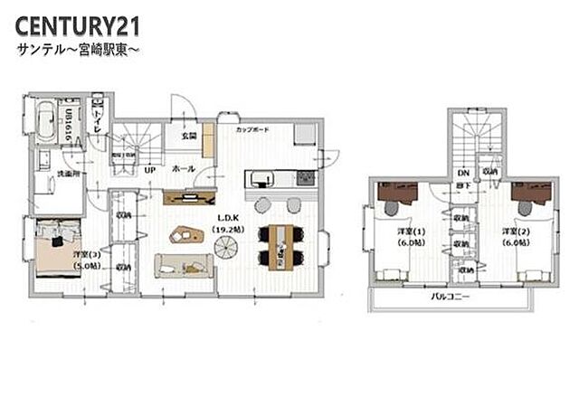 間取り 宮崎市大字島之内1-60