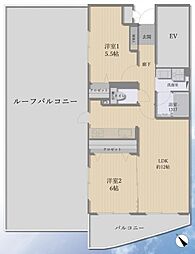 サンクレイドル田無 2LDKの間取図画像