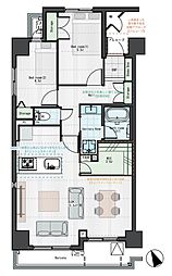 ステイツ立川中央 2LDKの間取図画像