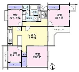 エステート上水本町3号棟 4LDKの間取図画像