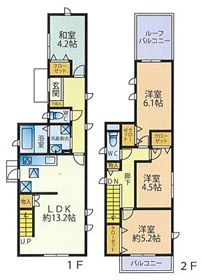 間取り 東大和市仲原1丁目　戸建
