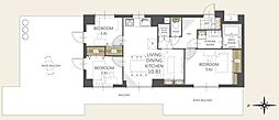 ライオンズマンション武蔵境 3LDKの間取図画像