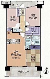 グランプラド国分寺 3LDKの間取図画像