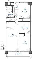 東大和グリーンタウン1号棟 3LDKの間取図画像
