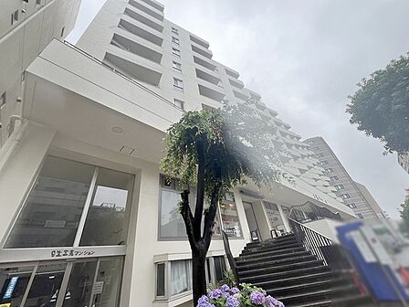 周辺の街並みの中で適度な主張、生活に溶け込むシンプルなデザインの外観が魅力の建物です。