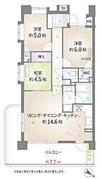 ダイアパレス高尾2 3LDKの間取図画像