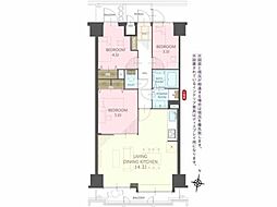 NICライブステイツ川越南大塚 3LDKの間取図画像