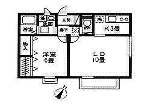 サンライズM 105｜滋賀県草津市草津町(賃貸アパート1LDK・1階・45.20㎡)の写真 その2