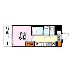 プレサンス大津京町ベルリーヴァ 11階1Kの間取り