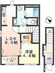 フリージアR 1LDKの間取図画像
