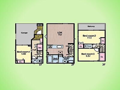間取り：○間取り図○