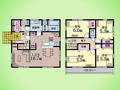 間取り：○間取り図○
