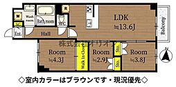 ASYLCOURT NERIMA-NAKAMURABASHI 3LDKの間取図画像