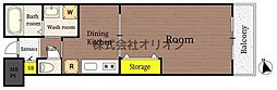 グリーンビューエコダ 1LDKの間取図画像