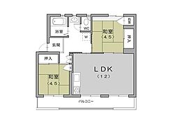 間取図画像 2LDK