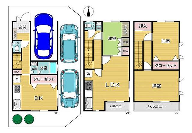 間取り 大阪市城東区東中浜6丁目
