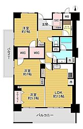 コム古川橋 3LDKの間取図画像