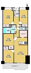 ベル・パークシティC棟 4LDKの間取図画像
