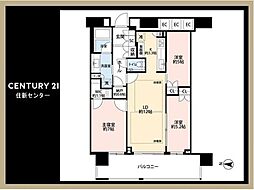 スカイズタワー&ガーデン 3LDKの間取図画像